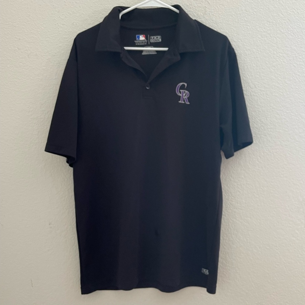 MLB TX3 Large Rockies Baseball Polo Shirt Men’s Large